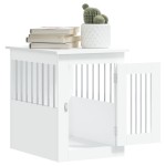 vidaXL Mobilier tip ladă pentru câini, alb, 45x62x59 cm lemn prelucrat vidaXL Mobilier tip ladă pentru câini, alb, 45x62x59 cm lemn prelucrat