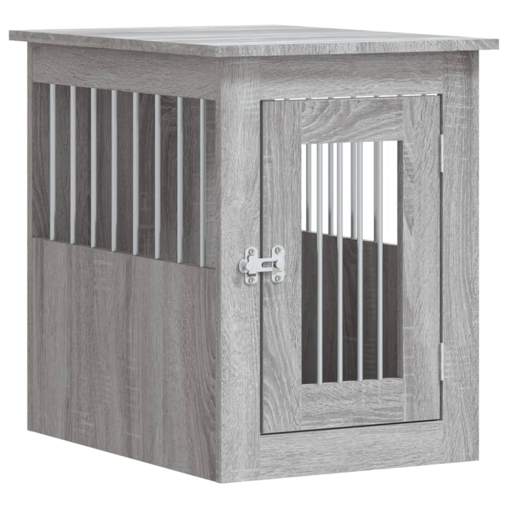 vidaXL Ladă pentru câini, gri sonoma, 45x62x59 cm, lemn prelucrat
