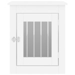 vidaXL Ladă pentru câini, alb, 55x75x65 cm, lemn prelucrat vidaXL Ladă pentru câini, alb, 55x75x65 cm, lemn prelucrat