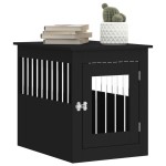 vidaXL Ladă pentru câini, negru, 55x75x65 cm, lemn compozit vidaXL Ladă pentru câini, negru, 55x75x65 cm, lemn compozit