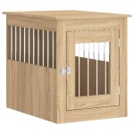 vidaXL Ladă pentru câini, stejar sonoma, 55x75x65 cm, lemn compozit vidaXL Ladă pentru câini, stejar sonoma, 55x75x65 cm, lemn compozit