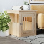 vidaXL Ladă pentru câini, stejar sonoma, 55x75x65 cm, lemn compozit vidaXL Ladă pentru câini, stejar sonoma, 55x75x65 cm, lemn compozit