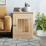 vidaXL Ladă pentru câini, stejar sonoma, 55x75x65 cm, lemn compozit vidaXL Ladă pentru câini, stejar sonoma, 55x75x65 cm, lemn compozit