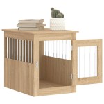 vidaXL Ladă pentru câini, stejar sonoma, 55x75x65 cm, lemn compozit vidaXL Ladă pentru câini, stejar sonoma, 55x75x65 cm, lemn compozit
