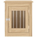 vidaXL Ladă pentru câini, stejar sonoma, 55x75x65 cm, lemn compozit vidaXL Ladă pentru câini, stejar sonoma, 55x75x65 cm, lemn compozit