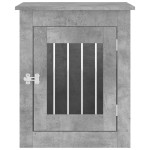 vidaXL Ladă pentru câini, gri beton, 55x75x65 cm, lemn compozit vidaXL Ladă pentru câini, gri beton, 55x75x65 cm, lemn compozit
