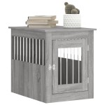 vidaXL Ladă pentru câini, gri sonoma, 55x75x65 cm, lemn compozit vidaXL Ladă pentru câini, gri sonoma, 55x75x65 cm, lemn compozit