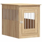 vidaXL Ladă pentru câini, stejar sonoma, 55x80x68 cm, lemn compozit vidaXL Ladă pentru câini, stejar sonoma, 55x80x68 cm, lemn compozit