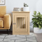 vidaXL Ladă pentru câini, stejar sonoma, 55x80x68 cm, lemn compozit vidaXL Ladă pentru câini, stejar sonoma, 55x80x68 cm, lemn compozit