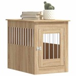 vidaXL Ladă pentru câini, stejar sonoma, 55x80x68 cm, lemn compozit vidaXL Ladă pentru câini, stejar sonoma, 55x80x68 cm, lemn compozit