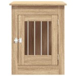 vidaXL Ladă pentru câini, stejar sonoma, 55x80x68 cm, lemn compozit vidaXL Ladă pentru câini, stejar sonoma, 55x80x68 cm, lemn compozit
