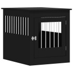 vidaXL Ladă pentru câini, negru, 64,5x80x71 cm, lemn compozit vidaXL Ladă pentru câini, negru, 64,5x80x71 cm, lemn compozit