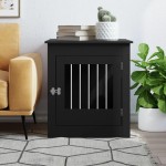 vidaXL Ladă pentru câini, negru, 64,5x80x71 cm, lemn compozit vidaXL Ladă pentru câini, negru, 64,5x80x71 cm, lemn compozit