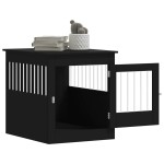 vidaXL Ladă pentru câini, negru, 64,5x80x71 cm, lemn compozit vidaXL Ladă pentru câini, negru, 64,5x80x71 cm, lemn compozit