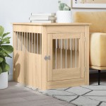 vidaXL Ladă pentru câini, stejar sonoma, 64,5x80x71 cm, lemn compozit vidaXL Ladă pentru câini, stejar sonoma, 64,5x80x71 cm, lemn compozit