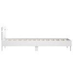 vidaXL Cadru de pat cu tăblie, alb, 90x200 cm, lemn prelucrat vidaXL Cadru de pat cu tăblie, alb, 90x200 cm, lemn prelucrat