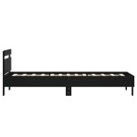 vidaXL Cadru de pat cu tăblie, negru, 90x200 cm, lemn prelucrat vidaXL Cadru de pat cu tăblie, negru, 90x200 cm, lemn prelucrat