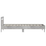 vidaXL Cadru de pat cu tăblie, gri beton, 75x190 cm, lemn prelucrat vidaXL Cadru de pat cu tăblie, gri beton, 75x190 cm, lemn prelucrat