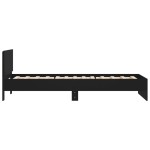 vidaXL Cadru de pat cu tăblie, negru, 100x200 cm, lemn prelucrat vidaXL Cadru de pat cu tăblie, negru, 100x200 cm, lemn prelucrat