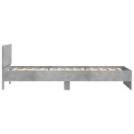vidaXL Cadru de pat cu tăblie gri beton 100x200 cm lemn prelucrat
