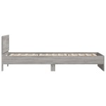 vidaXL Cadru de pat cu tăblie gri sonoma 100x200 cm lemn prelucrat vidaXL Cadru de pat cu tăblie gri sonoma 100x200 cm lemn prelucrat