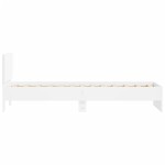 vidaXL Cadru de pat cu tăblie, alb, 90x200 cm, lemn prelucrat vidaXL Cadru de pat cu tăblie, alb, 90x200 cm, lemn prelucrat