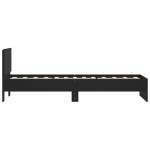 vidaXL Cadru de pat cu tăblie, negru, 90x200 cm, lemn prelucrat vidaXL Cadru de pat cu tăblie, negru, 90x200 cm, lemn prelucrat