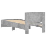 vidaXL Cadru de pat cu tăblie gri beton 90x200 cm lemn prelucrat vidaXL Cadru de pat cu tăblie gri beton 90x200 cm lemn prelucrat