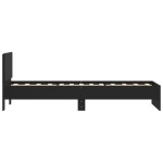 vidaXL Cadru de pat cu tăblie, negru, 90x190 cm, lemn prelucrat vidaXL Cadru de pat cu tăblie, negru, 90x190 cm, lemn prelucrat