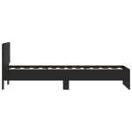 vidaXL Cadru de pat cu tăblie, negru, 75x190 cm, lemn prelucrat vidaXL Cadru de pat cu tăblie, negru, 75x190 cm, lemn prelucrat