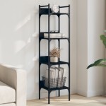 vidaXL Bibliotecă 4 niveluri, negru, 35x30x138,5 cm, lemn prelucrat vidaXL Bibliotecă 4 niveluri, negru, 35x30x138,5 cm, lemn prelucrat