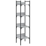 vidaXL Bibliotecă 4 niveluri, gri sonoma 35x30x138,5 cm lemn prelucrat vidaXL Bibliotecă 4 niveluri, gri sonoma 35x30x138,5 cm lemn prelucrat