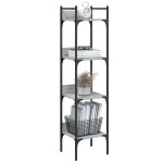 vidaXL Bibliotecă 4 niveluri, gri sonoma 35x30x138,5 cm lemn prelucrat vidaXL Bibliotecă 4 niveluri, gri sonoma 35x30x138,5 cm lemn prelucrat
