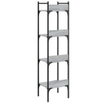vidaXL Bibliotecă 4 niveluri, gri sonoma 35x30x138,5 cm lemn prelucrat vidaXL Bibliotecă 4 niveluri, gri sonoma 35x30x138,5 cm lemn prelucrat