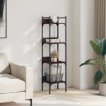 vidaXL Bibliotecă 4 niveluri stejar maro 35x30x138,5 cm lemn prelucrat vidaXL Bibliotecă 4 niveluri stejar maro 35x30x138,5 cm lemn prelucrat