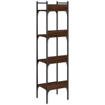 vidaXL Bibliotecă 4 niveluri stejar maro 35x30x138,5 cm lemn prelucrat vidaXL Bibliotecă 4 niveluri stejar maro 35x30x138,5 cm lemn prelucrat