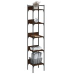 vidaXL Bibliotecă 5 niveluri, stejar maro 35x30x174 cm, lemn prelucrat vidaXL Bibliotecă 5 niveluri, stejar maro 35x30x174 cm, lemn prelucrat