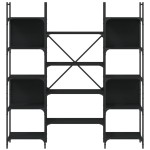 vidaXL Bibliotecă, negru, 155,5x24x166,5 cm, lemn prelucrat vidaXL Bibliotecă, negru, 155,5x24x166,5 cm, lemn prelucrat