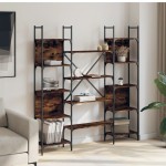 vidaXL Bibliotecă, stejar fumuriu, 155,5x24x166,5 cm, lemn prelucrat vidaXL Bibliotecă, stejar fumuriu, 155,5x24x166,5 cm, lemn prelucrat