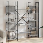 vidaXL Bibliotecă, gri sonoma, 155,5x24x166,5 cm, lemn prelucrat vidaXL Bibliotecă, gri sonoma, 155,5x24x166,5 cm, lemn prelucrat