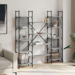 vidaXL Bibliotecă, gri sonoma, 155,5x24x166,5 cm, lemn prelucrat vidaXL Bibliotecă, gri sonoma, 155,5x24x166,5 cm, lemn prelucrat