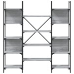vidaXL Bibliotecă, gri sonoma, 155,5x24x166,5 cm, lemn prelucrat vidaXL Bibliotecă, gri sonoma, 155,5x24x166,5 cm, lemn prelucrat