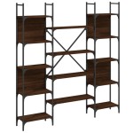 vidaXL Bibliotecă, stejar maro, 155,5x24x166,5 cm, lemn prelucrat