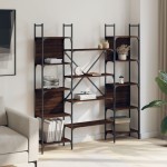 vidaXL Bibliotecă, stejar maro, 155,5x24x166,5 cm, lemn prelucrat