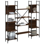 vidaXL Bibliotecă, stejar maro, 155,5x24x166,5 cm, lemn prelucrat