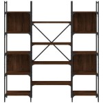 vidaXL Bibliotecă, stejar maro, 155,5x24x166,5 cm, lemn prelucrat