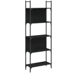 vidaXL Bibliotecă 5 niveluri, negru, 60,5x24x166,5 cm, lemn prelucrat vidaXL Bibliotecă 5 niveluri, negru, 60,5x24x166,5 cm, lemn prelucrat