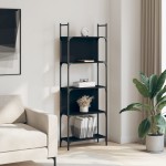 vidaXL Bibliotecă 5 niveluri, negru, 60,5x24x166,5 cm, lemn prelucrat vidaXL Bibliotecă 5 niveluri, negru, 60,5x24x166,5 cm, lemn prelucrat