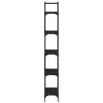 vidaXL Bibliotecă 5 niveluri, negru, 60,5x24x166,5 cm, lemn prelucrat vidaXL Bibliotecă 5 niveluri, negru, 60,5x24x166,5 cm, lemn prelucrat