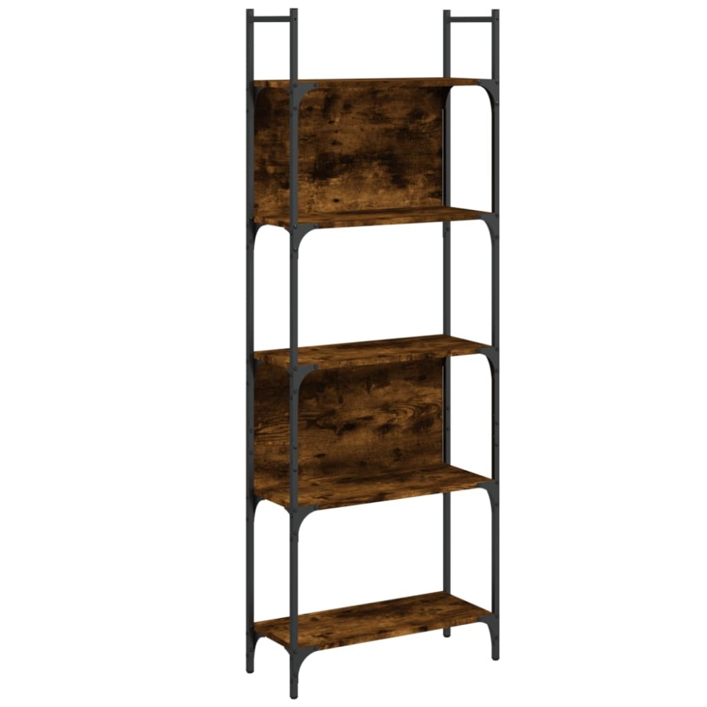 vidaXL Bibliotecă 5 niveluri, stejar fumuriu, 60,5x24x166,5 cm